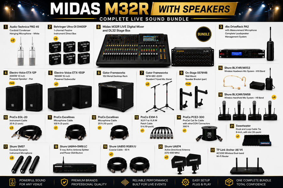 Midas M32R With Speakers